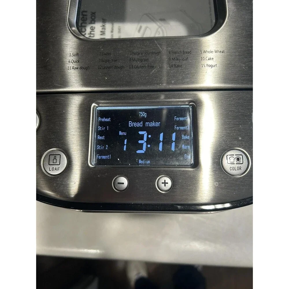Kitchen In The Box BM01 15 in 1 2LB Stainless Steel Automatic Bread Maker